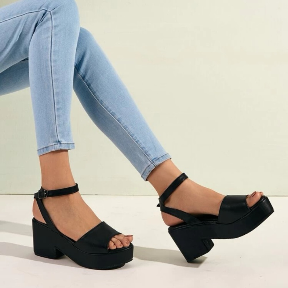Ankle Strap Chunky Heel
